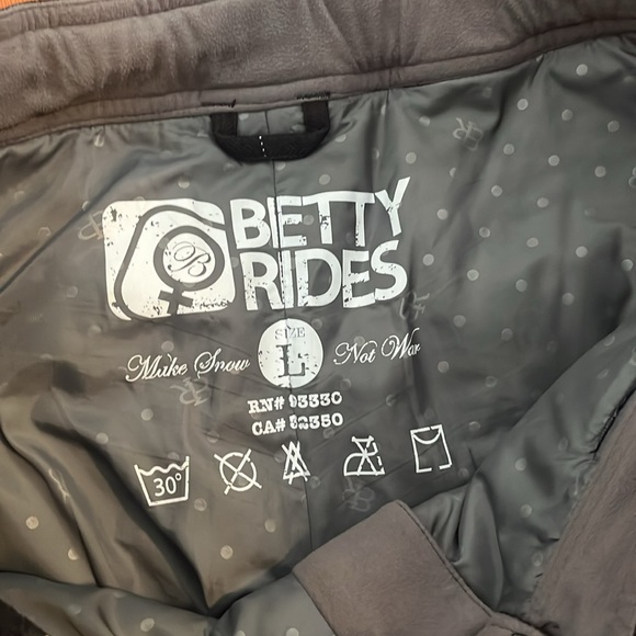 Women’s Betty Rides Insulated Ski Snowboard Pants Large black white - Picture 4 of 9